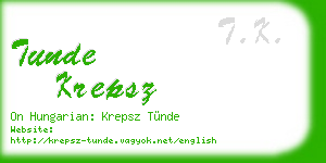 tunde krepsz business card